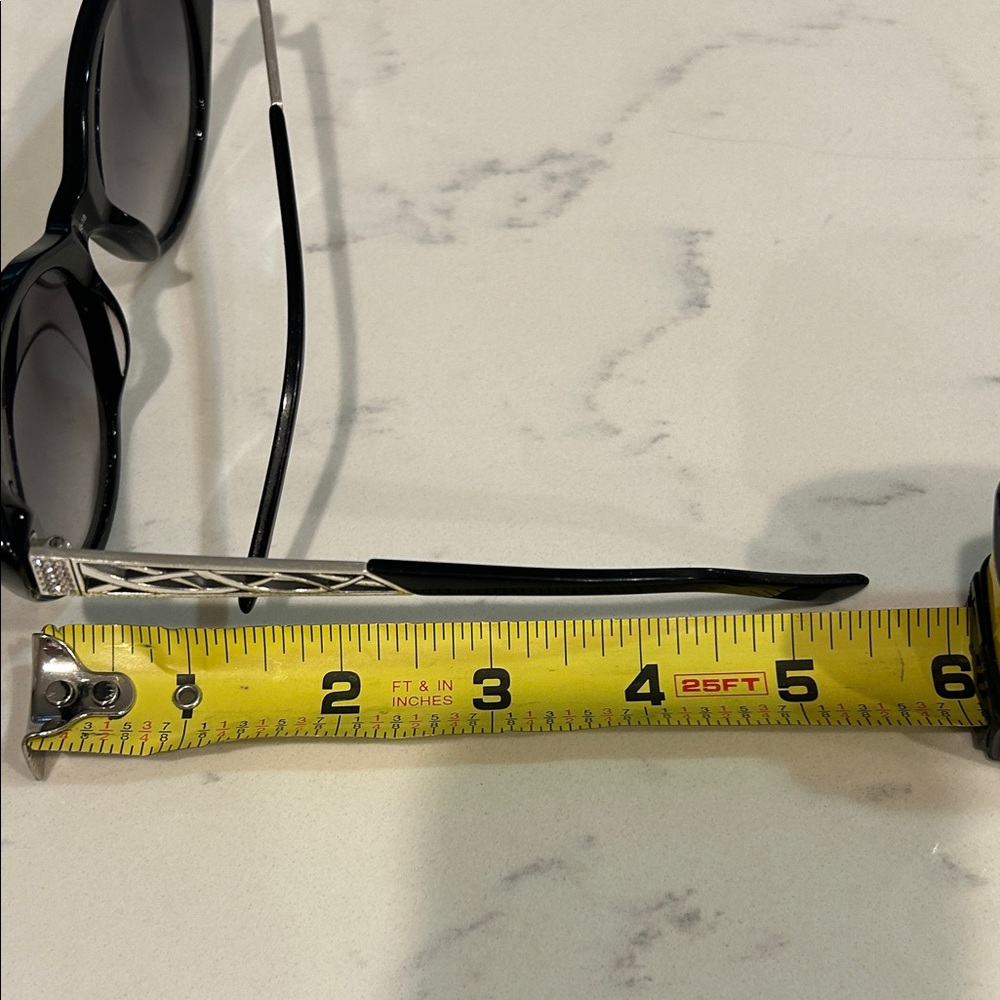 Brighton Glossy Black Cat-Eye Sunglasses - Picture 10 of 12
